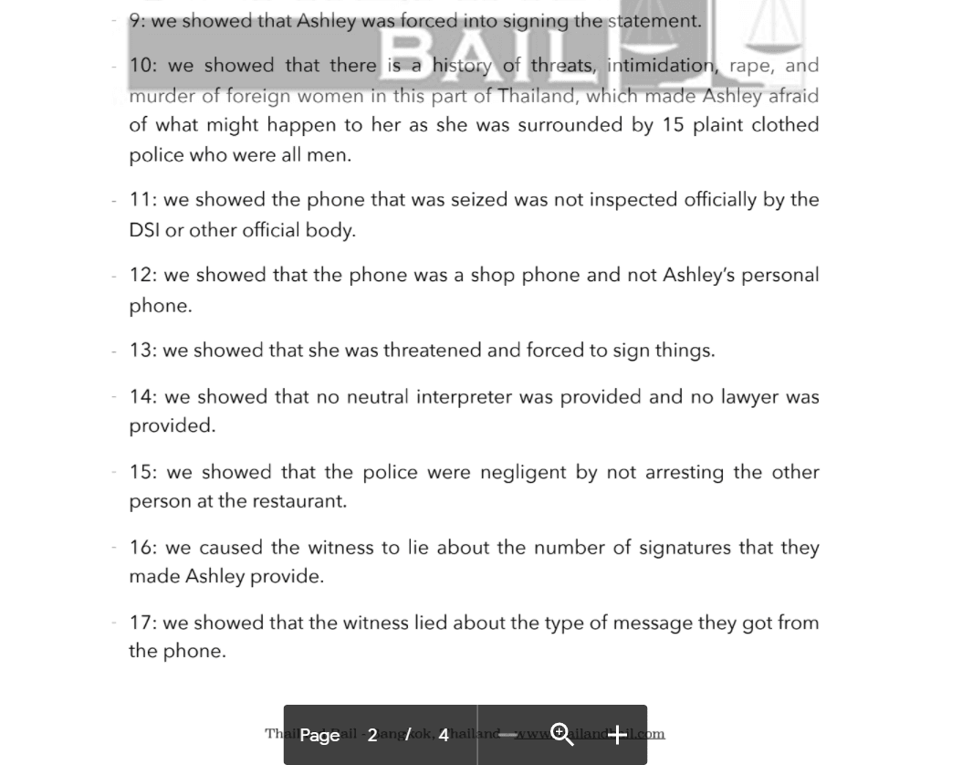 Court-submitted document page 2: Continued evidence of threats and lack of due process